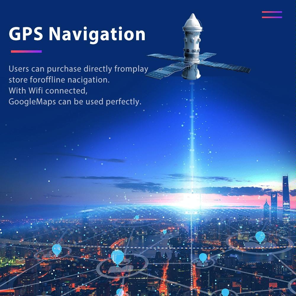 7 Inch Android Navigation Wifi Vehicle Central Control Screen - 2 + 16G Standard + 12Lights Camera