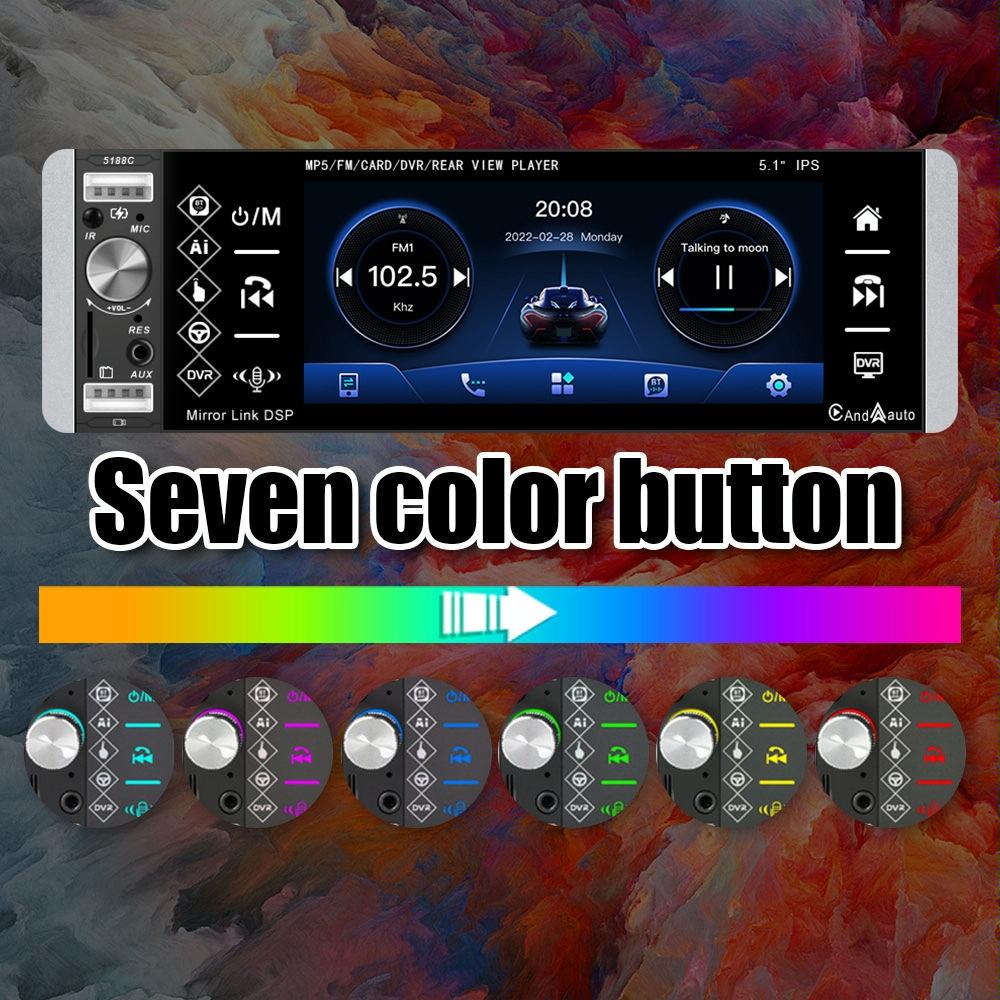 5.1 Inch Ips Capacitive Carplay Player + 8 Light Camera - Standard