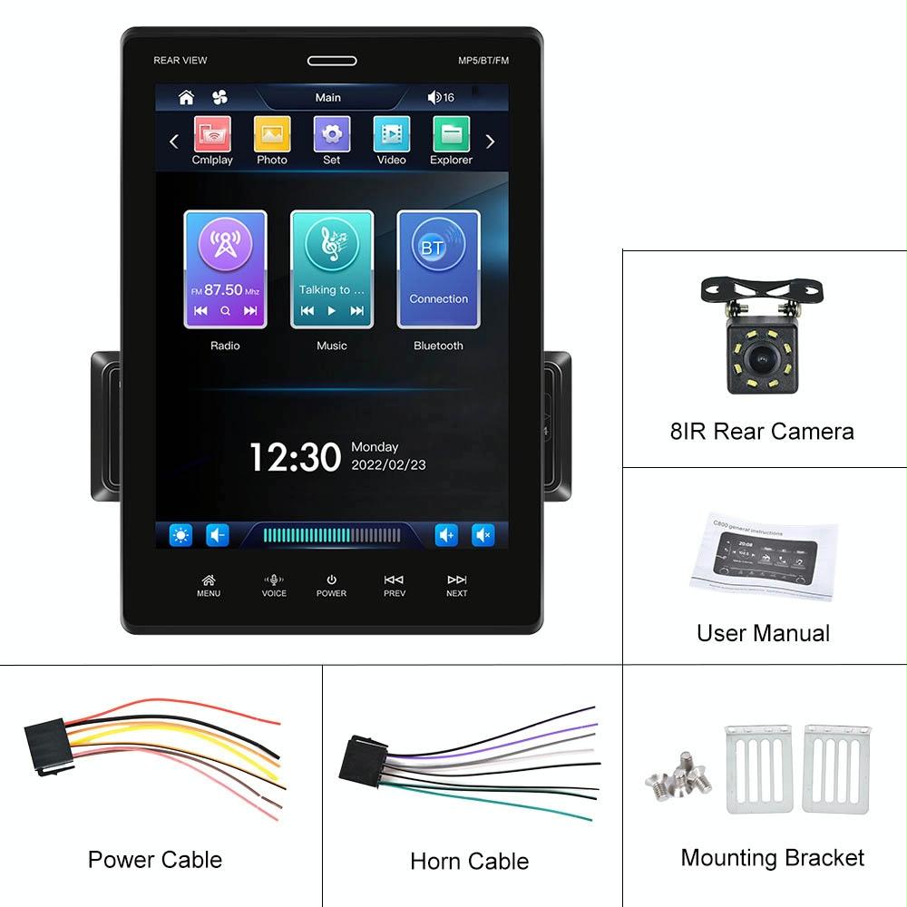 9.5 Inch Carplay Mp5 Player + 8 Light Camera - Standard Style