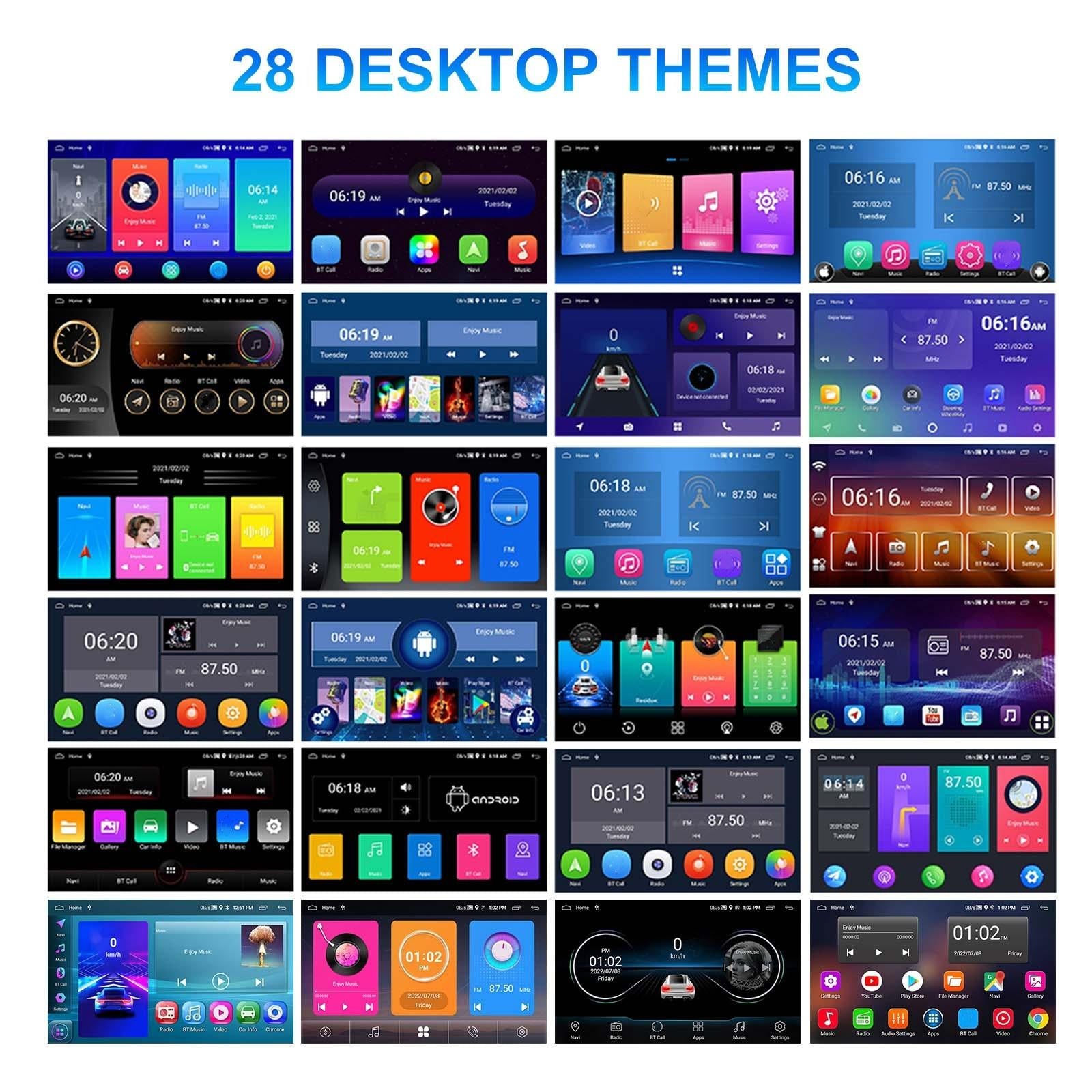 10 Inch Car Android Navigation Screen With Carplay - 2 + 64G Standard + 12Lights Camera