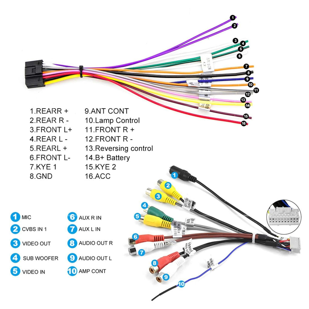 10 Inch Car Android Navigation Screen With Carplay - 2 + 64G Standard + 12Lights Camera