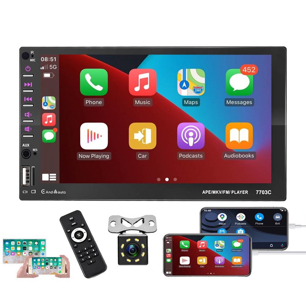 7 Inch Car Mp5 Player With Bluetooth & 8 Light Camera - Universal Fit