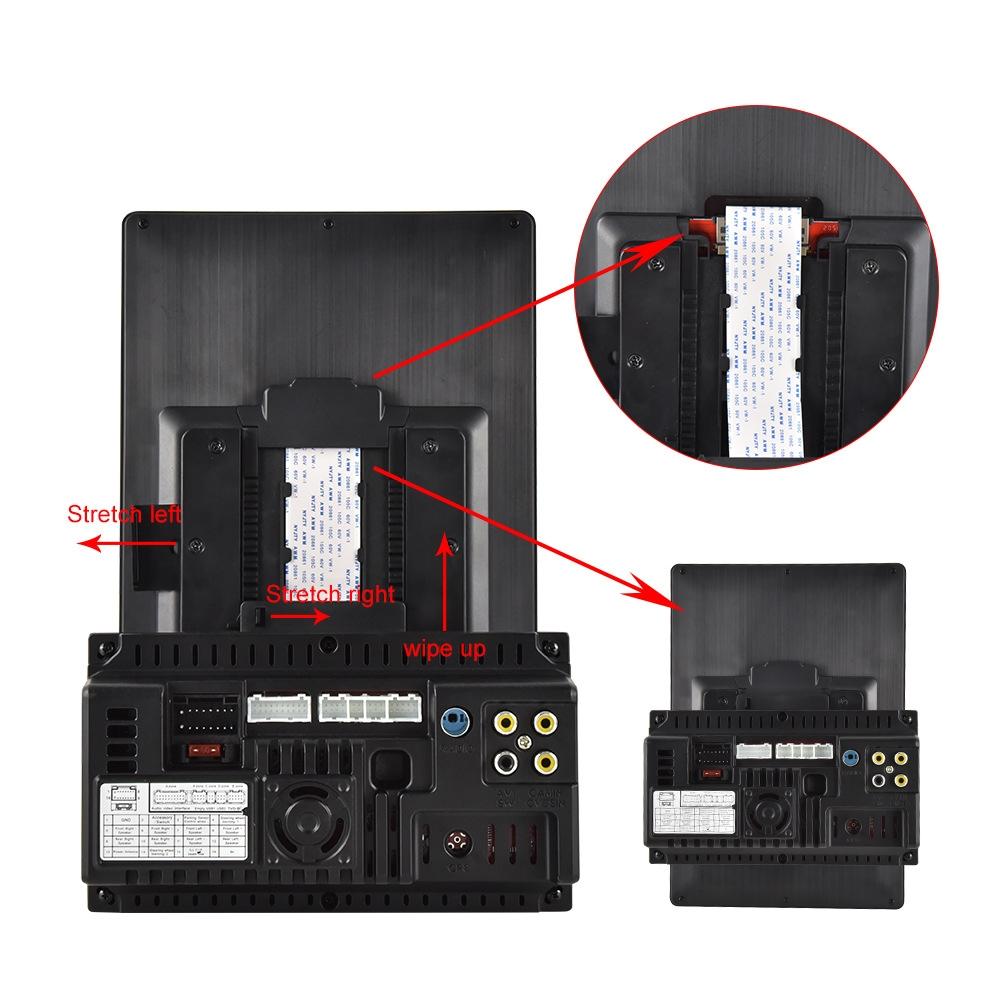 9.5 Inch Vertical Screen Car Mp5 Player - Dual Spindle + 8 Light Camera