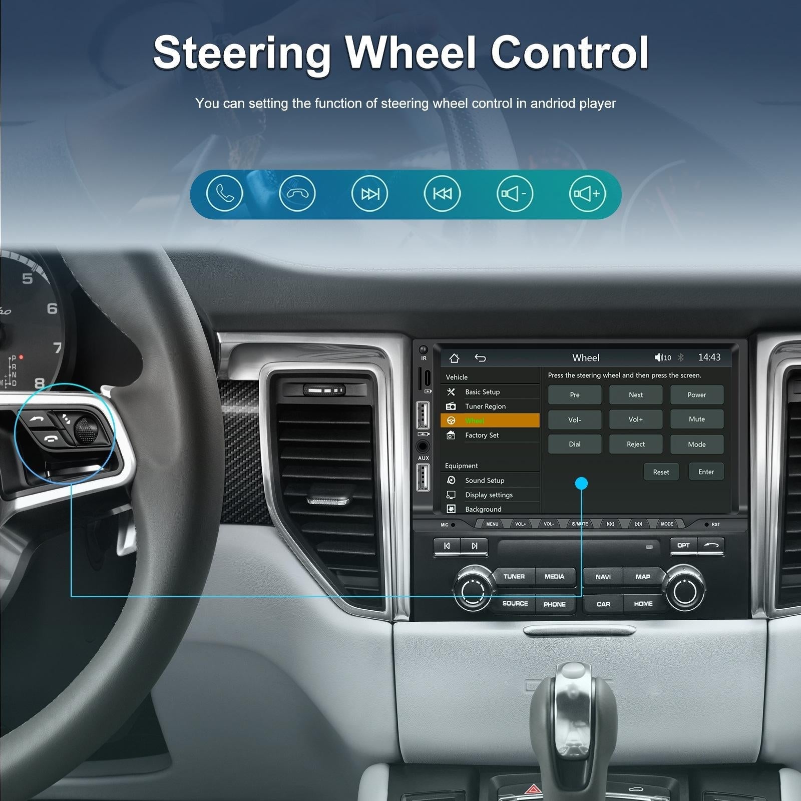 7 Inch Car Mp5 Player Carplay / Android Auto / Mirror Link / Bluetooth - Standard - With 12-Light Camera