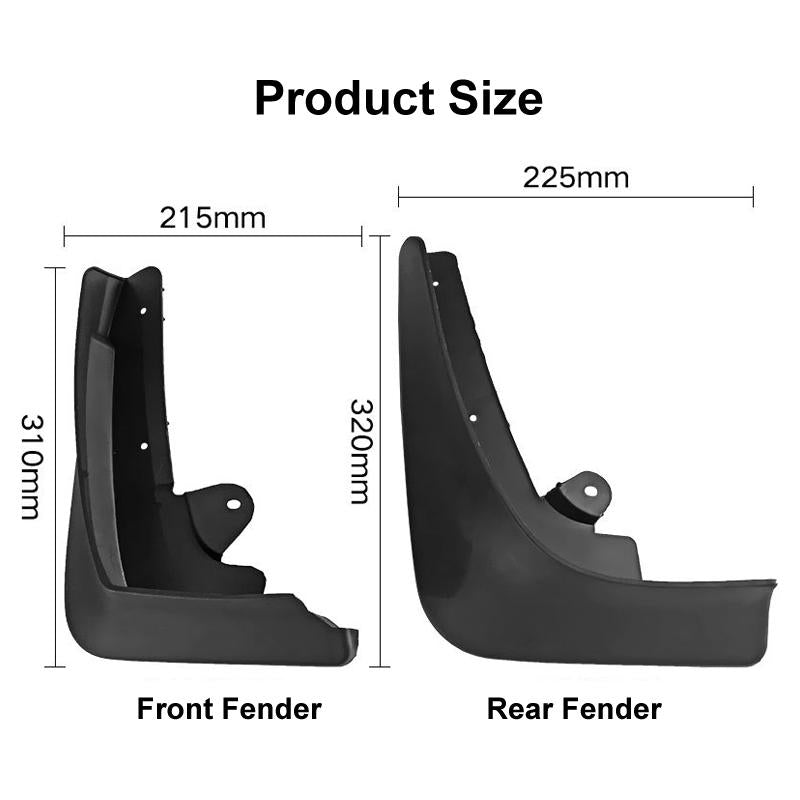 For Tesla Model X 2016-2021 4Pcs / Set Car Auto Soft Plastic Splash Flaps Fender Guard