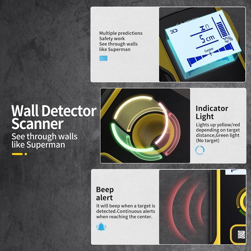 Multifunctional Wall Wire Detector - Load-bearing Dark Line Scanner