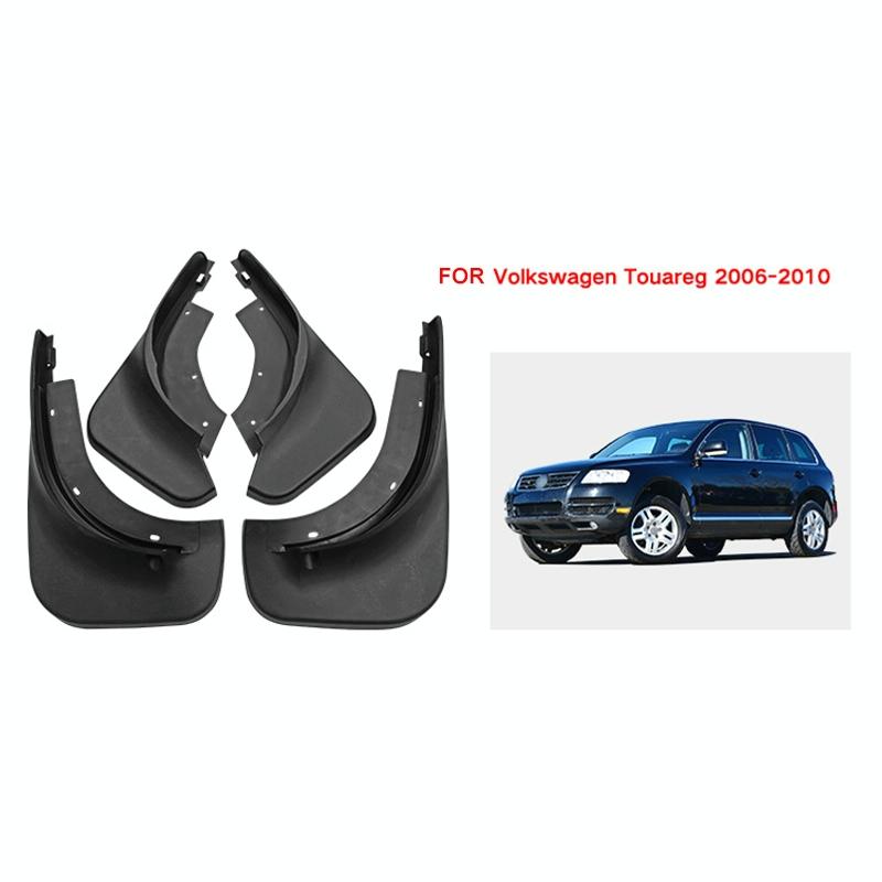 For Volkswagen Touareg 2005-2010 4Pcs / Set Car Auto Soft Plastic Splash Flaps Fender Guard Without Wheel Eyebrow
