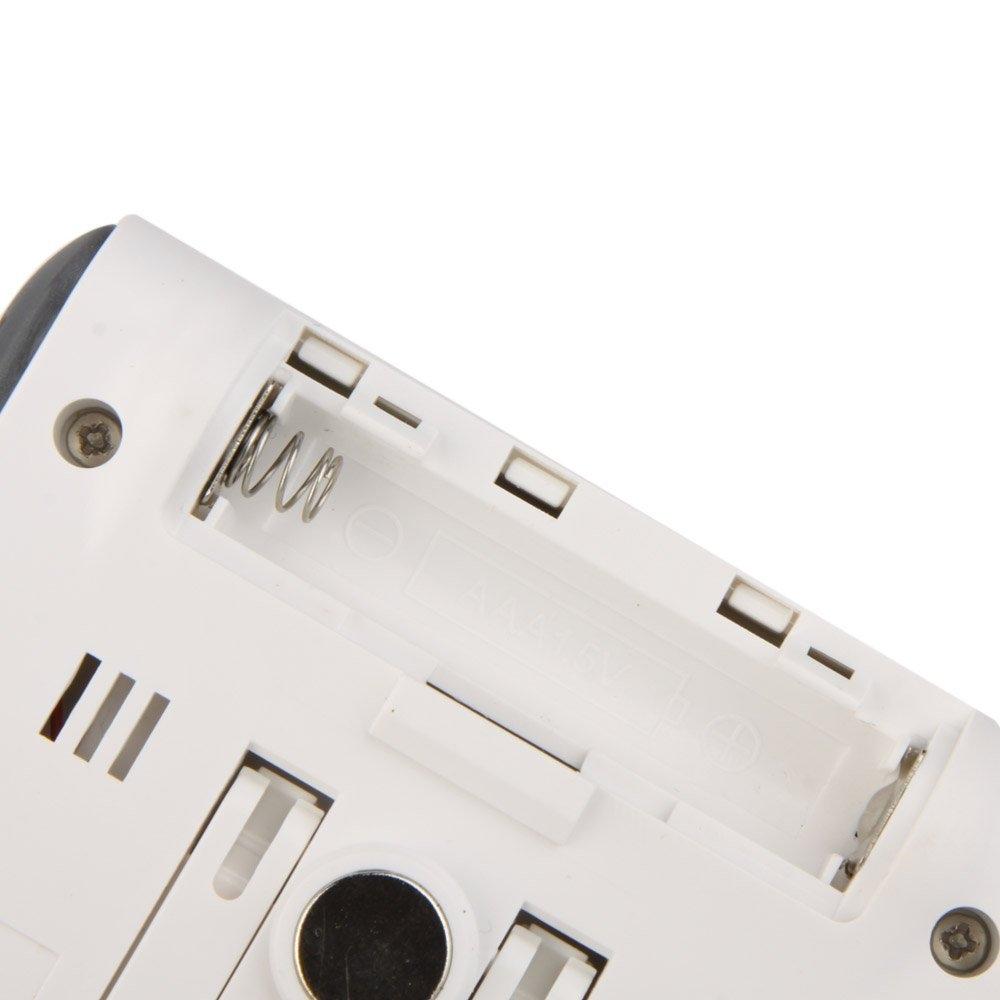 Digital Thermometer Hygrometer with External Sensor - White