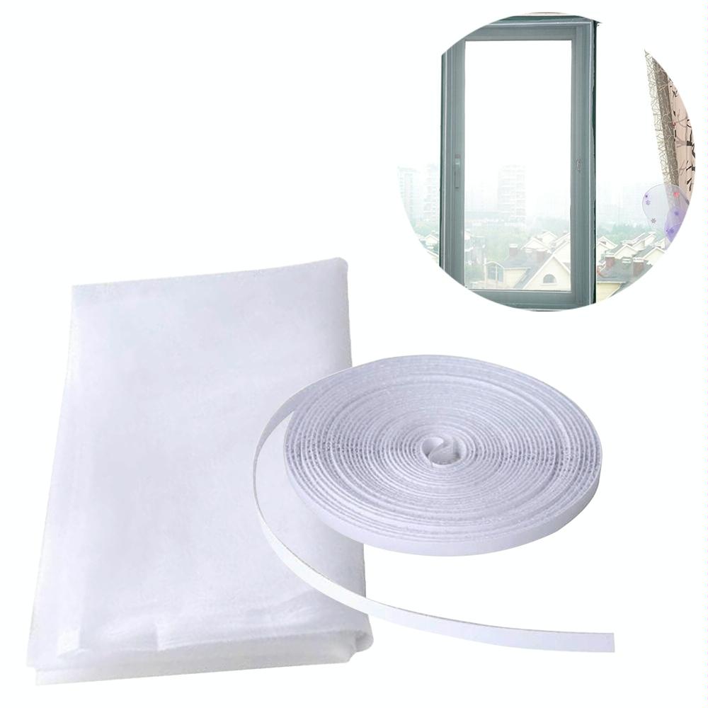 White Diy Window Screen with Hook and Loop Fastener for Mosquito Net