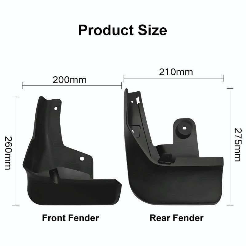 For Toyota Raize / Daihatsu Rocky 2020-2021 4Pcs / Set Car Auto Soft Plastic Splash Flaps Fender Guard