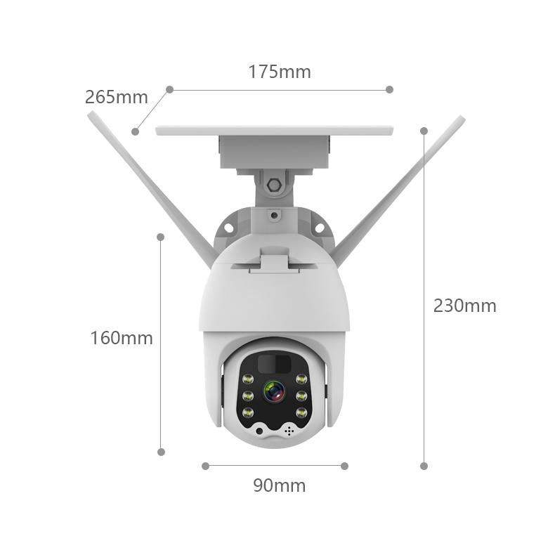 Wireless Solar Ip Camera With 1080P Hd Motion Detection Night Vision And Tf Card Support