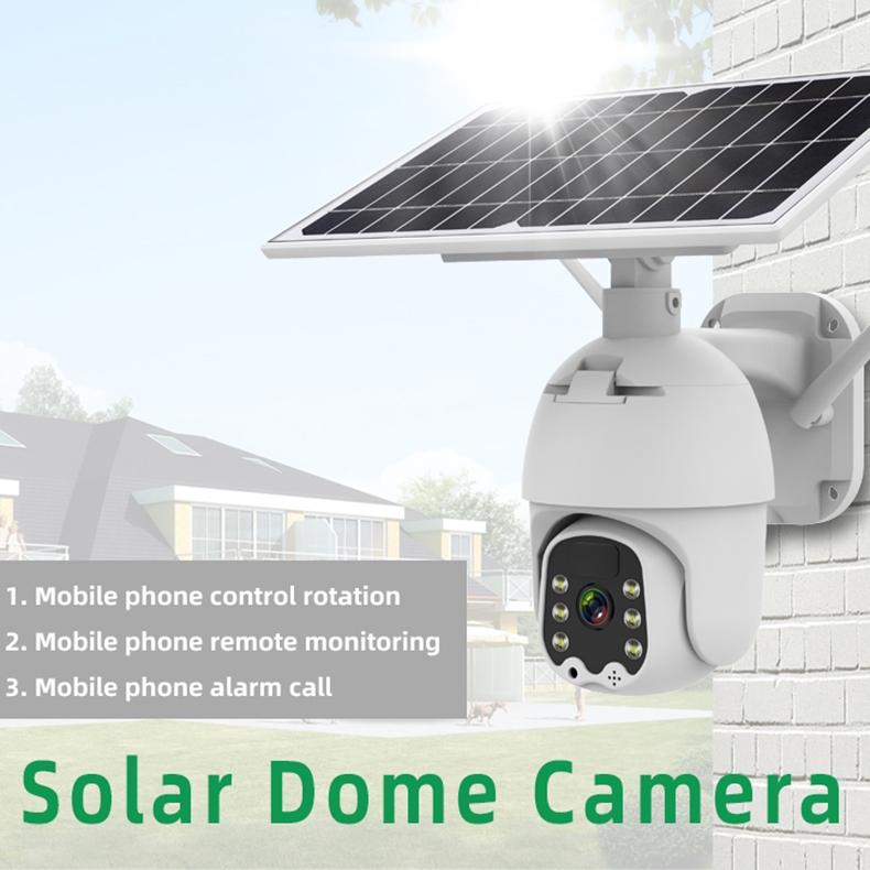 Wireless Solar Ip Camera With 1080P Hd Motion Detection Night Vision And Tf Card Support