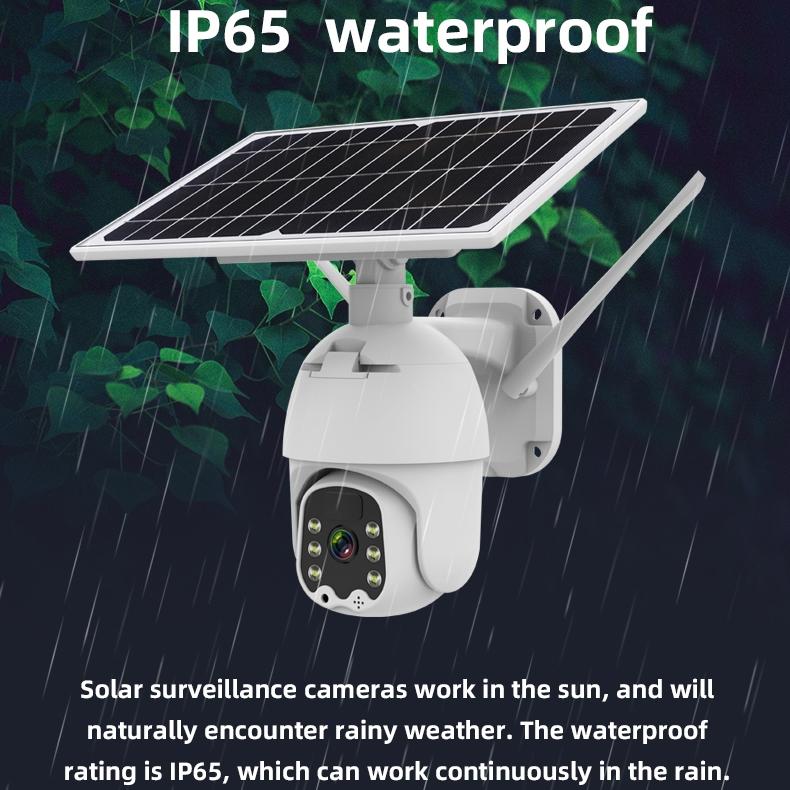 Wireless Solar Ip Camera With 1080P Hd Motion Detection Night Vision And Tf Card Support