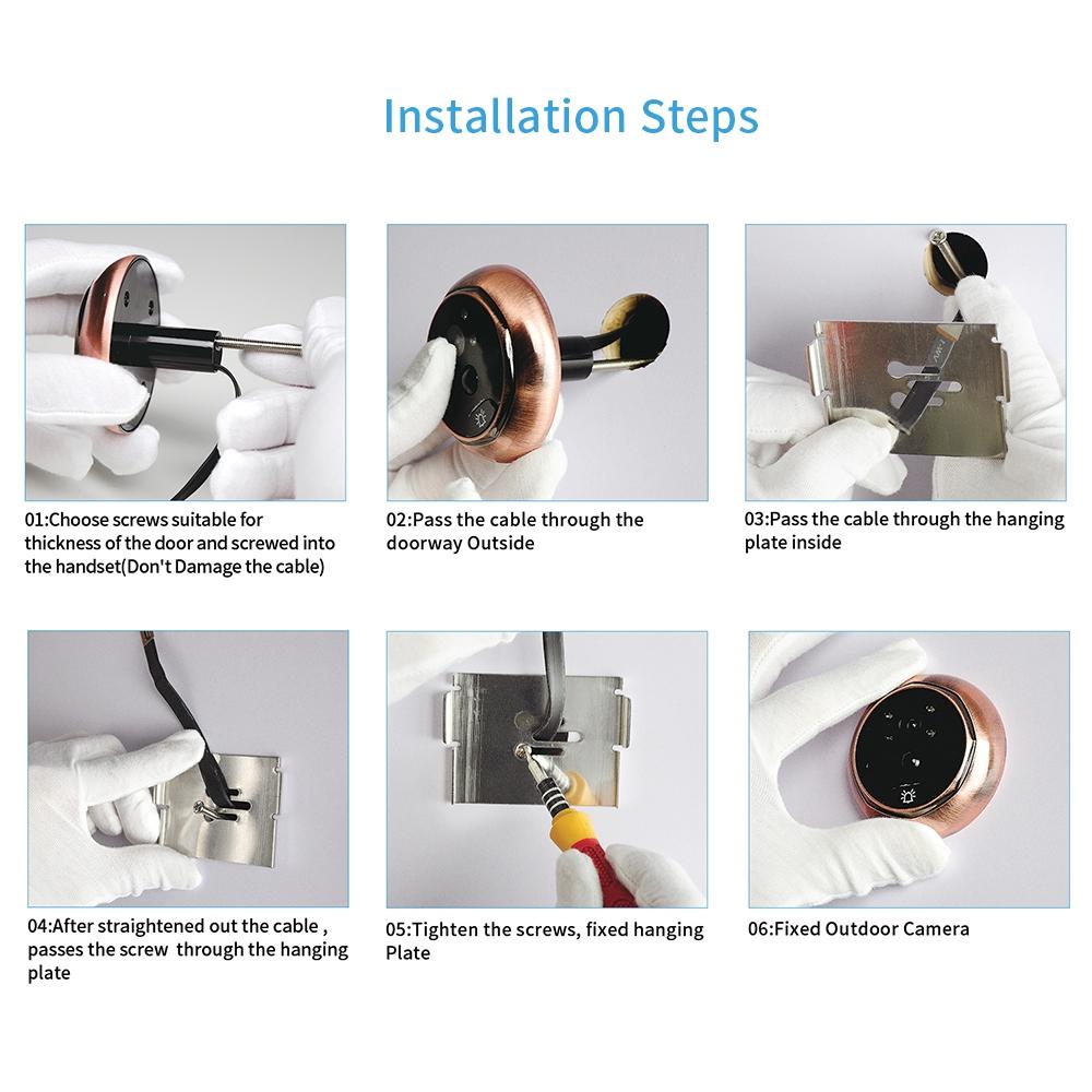 4.5 Screen Security Camera With Night Vision & Motion Detection - Tf Card Support