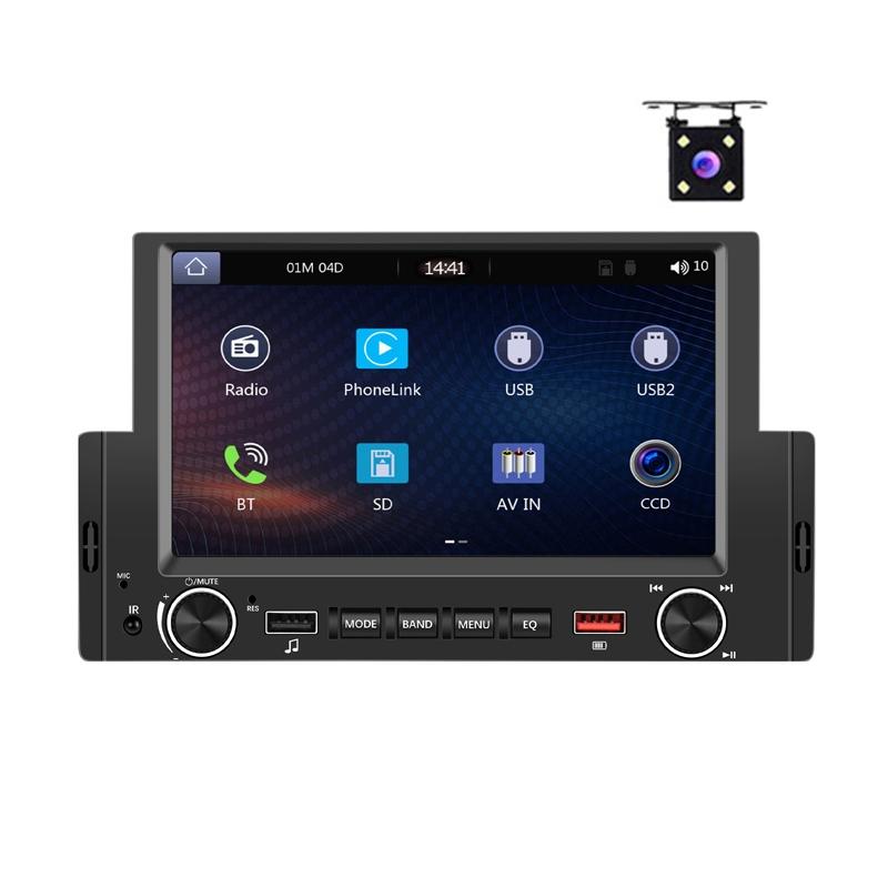 6.2 Inch Single Butt Carplay Car Monitor - Universal Wired Mp5 Player - Standard + Ahd Camera