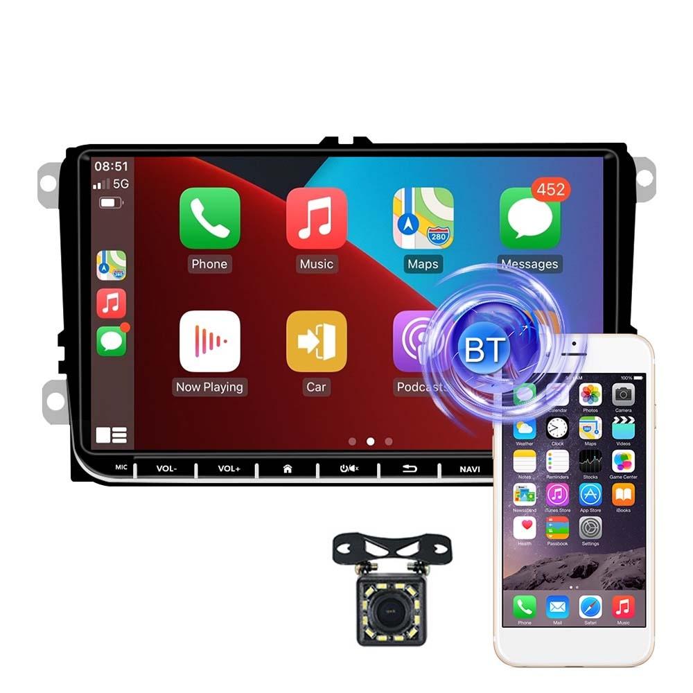 9 Inch Carplay Android10.0 Navigator For Volkswagen - 1 + 16G - Standard + 12Lights Camera
