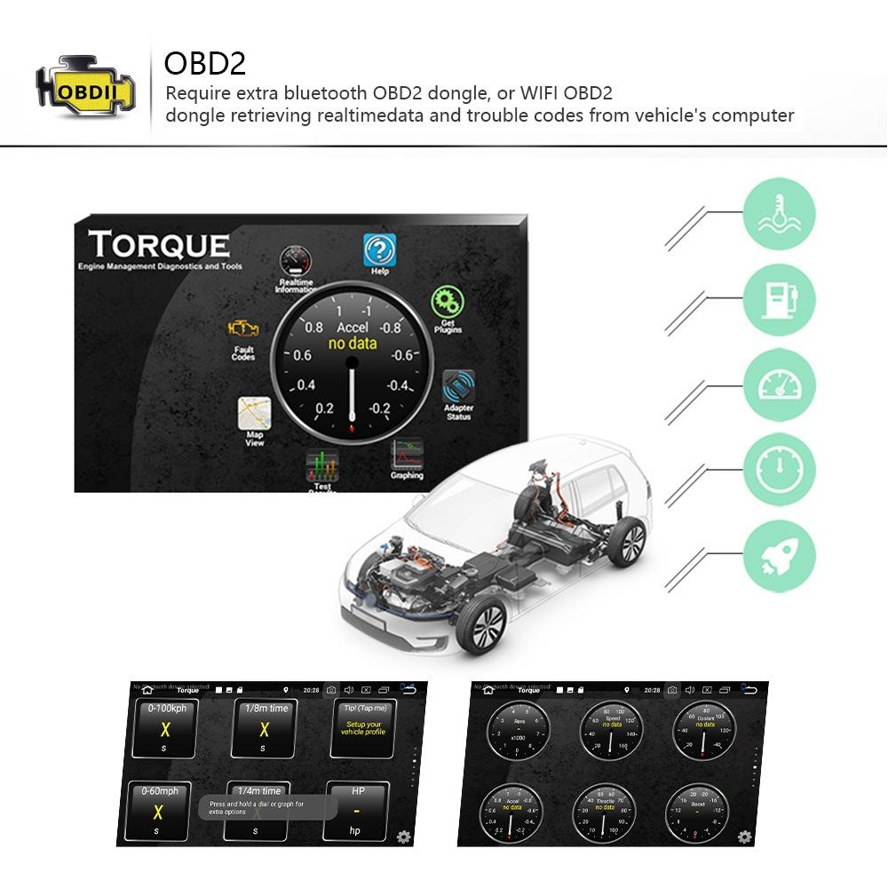 9 Inch Carplay Android10.0 Navigator For Volkswagen - 1 + 16G - Standard + 12Lights Camera