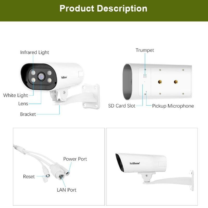 Waterproof Night Vision Bullet Camera - 4Mp Ip66