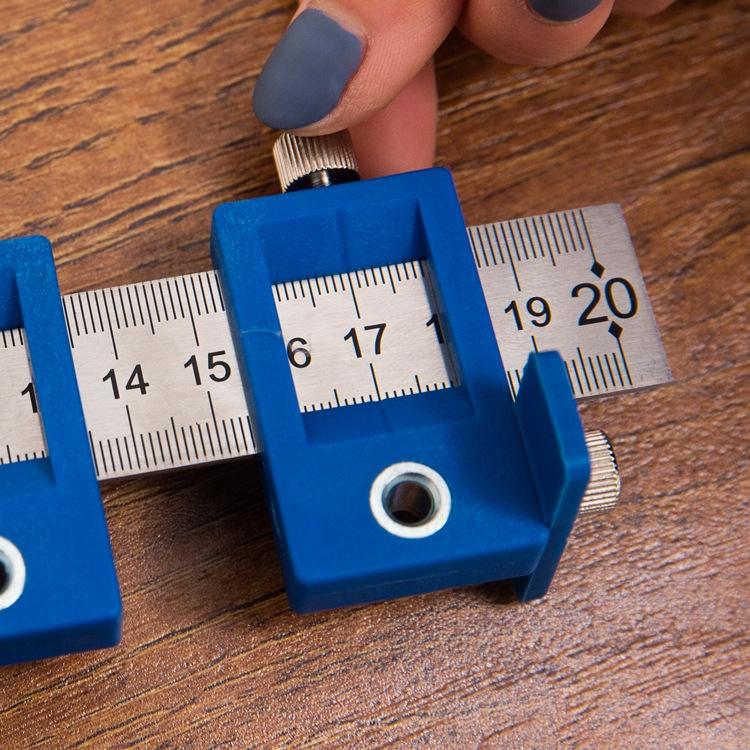 Woodworking Punch Locator for Cabinet Doors - Black Plastic Handle