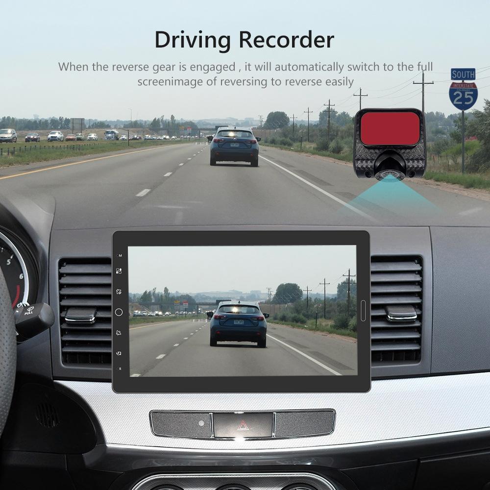 10.1 Inch Full Screen Car Mp5 Player With Wired Carplay - Standard + 12 Light Camera