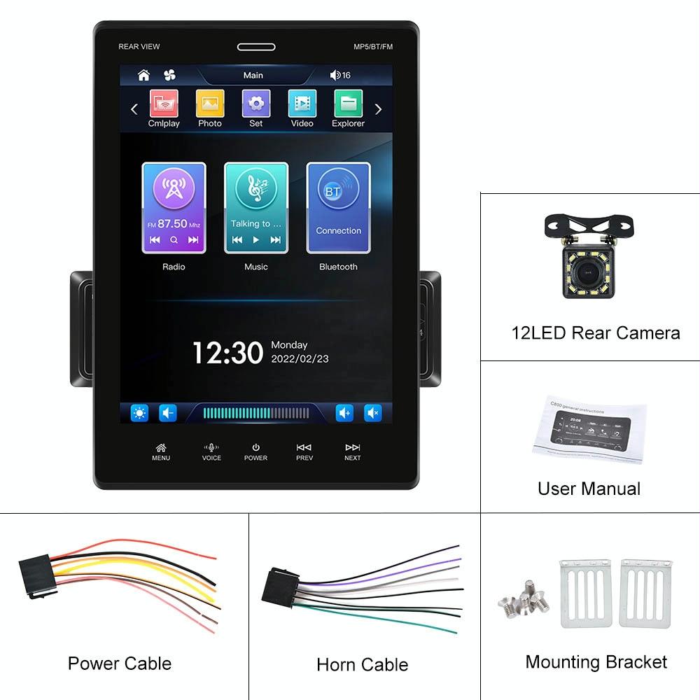 9.5 Inch Carplay Mp5 Player + 12 Light Camera - Standard Style
