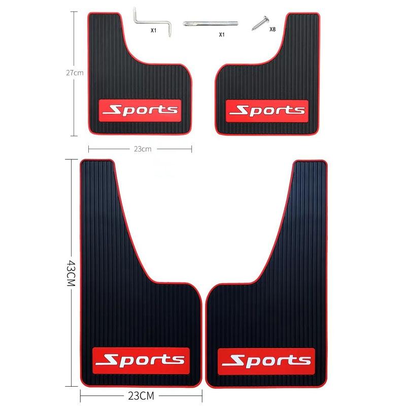 2Pcs Car Tire Mud Flap Modification Plastic Anti-Splash Mud Flap Fender Guard - Cat Eye - Large Blank