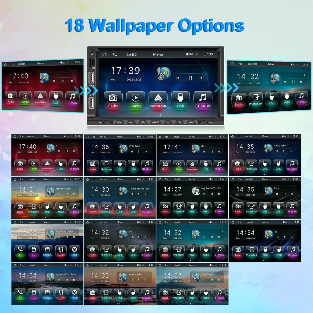 7 Inch Car Mp5 Player Carplay / Android Auto / Mirror Link / Bluetooth - Standard - With Ahd Camera