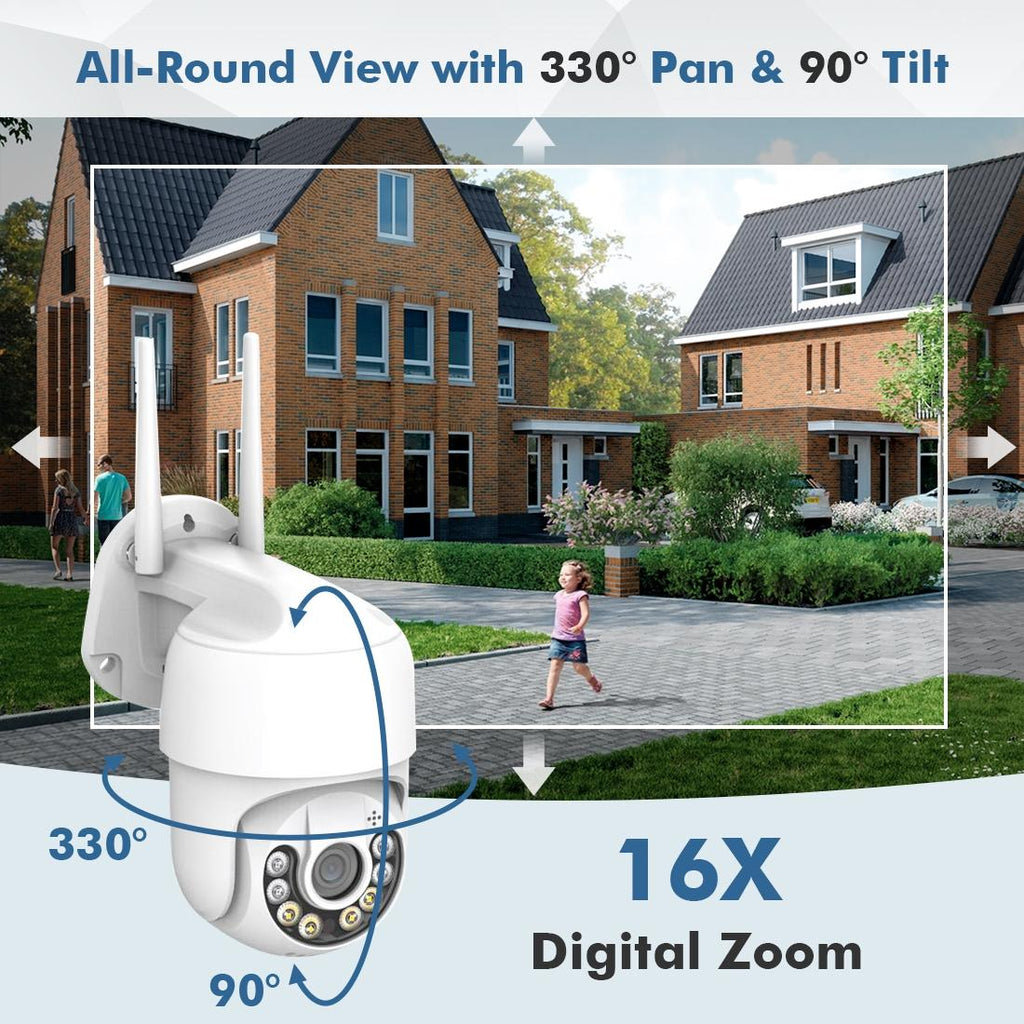 Wireless Hd Smart Camera With Night Vision & Motion Detection & Two-Way Audio & Tf Card Support