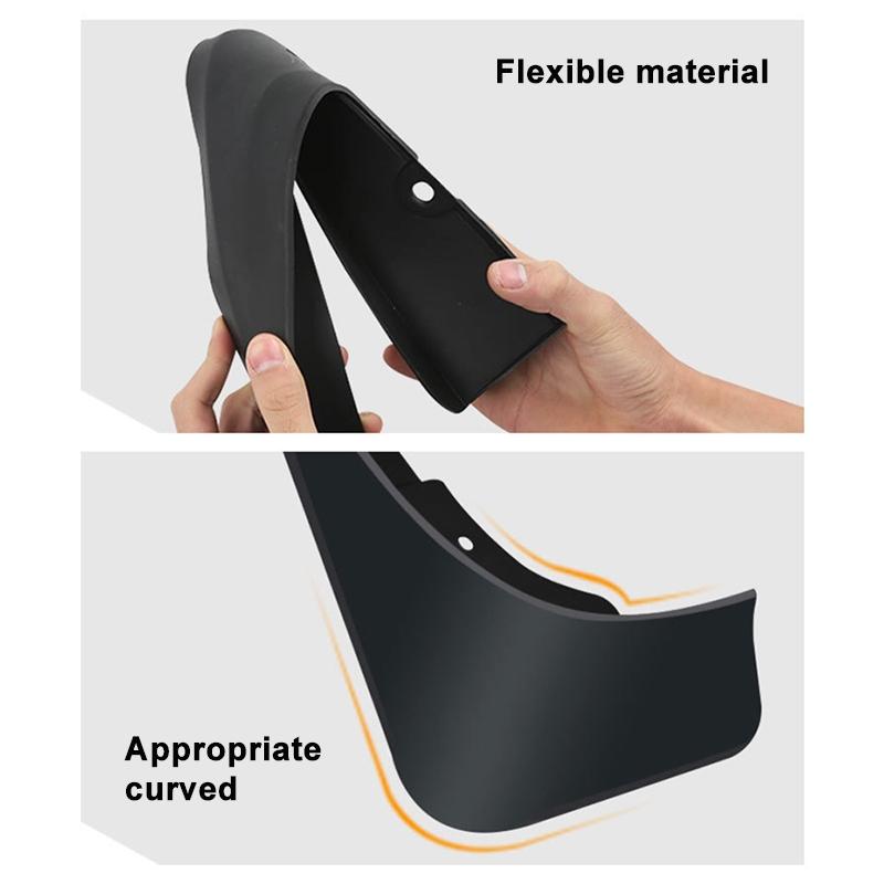 For Jaguar Xj / Xjl 2012-2019 4Pcs / Set Car Auto Soft Plastic Splash Flaps Fender Guard