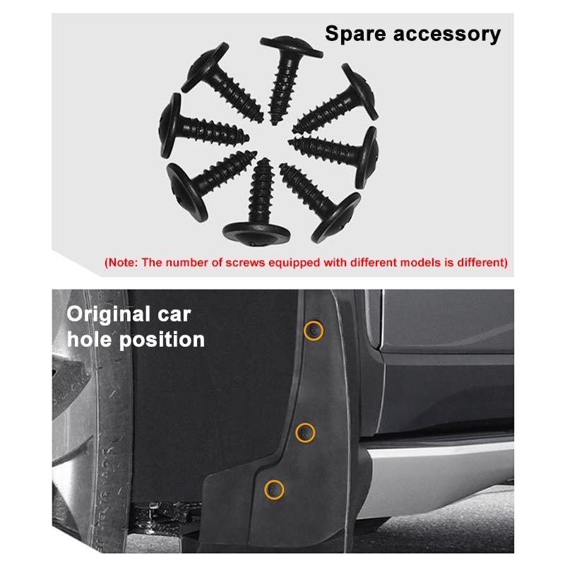 For Jaguar Xj / Xjl 2012-2019 4Pcs / Set Car Auto Soft Plastic Splash Flaps Fender Guard