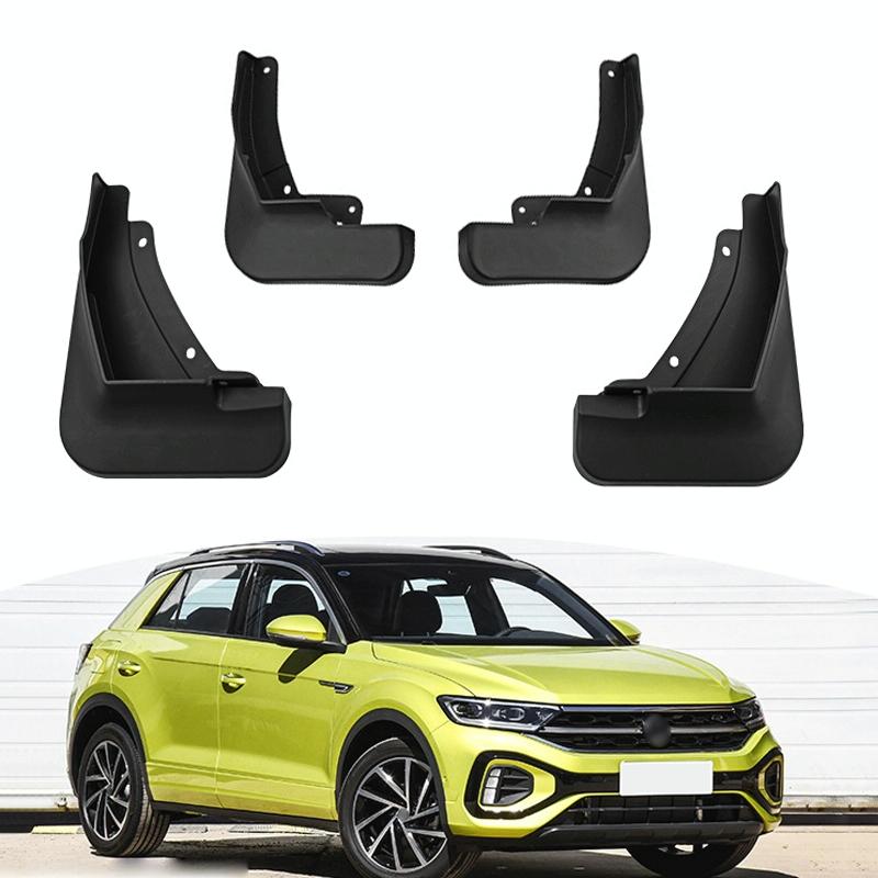 For Volkswagen T-Roc 2023 4Pcs / Set Car Auto Soft Plastic Splash Flaps Fender Guard