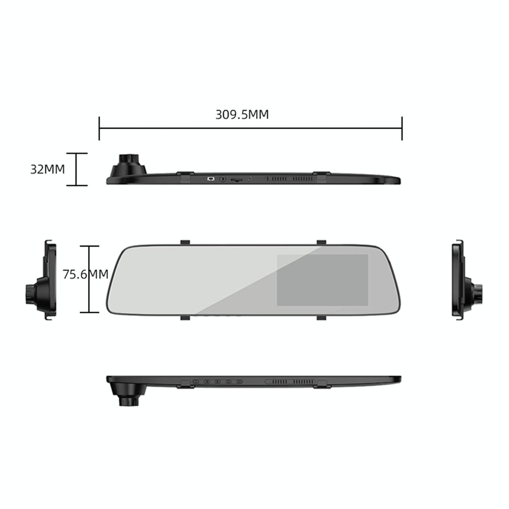 Full Hd Car Mirror Dvr Camera - 4.5 Front & Rearview