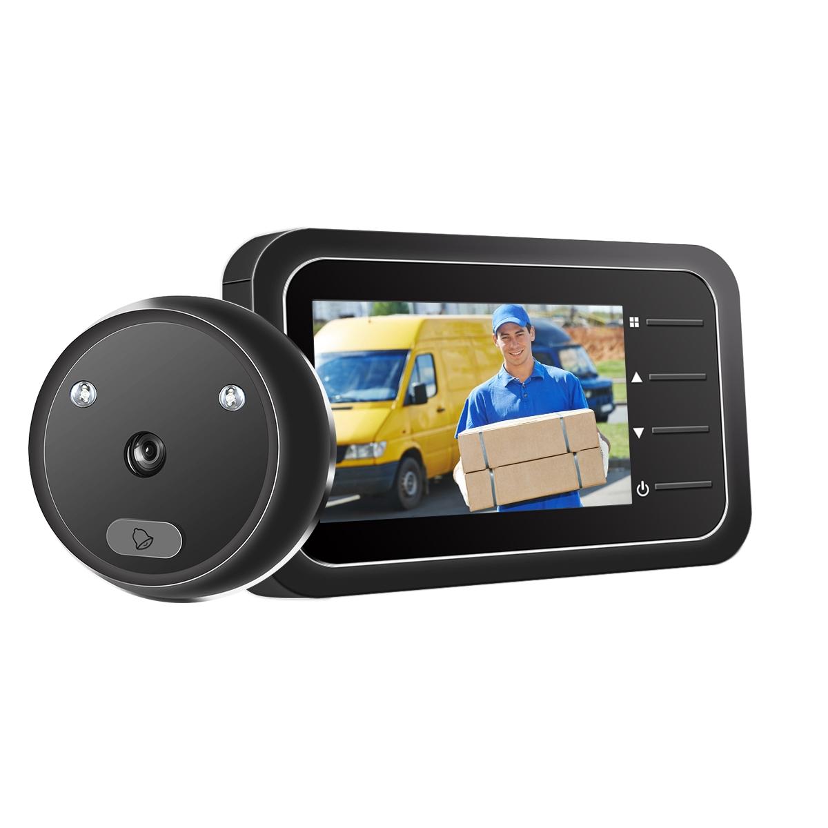 2.4 Digital Door Viewer With Night Vision Tf Card Slot Photo & Video Capture