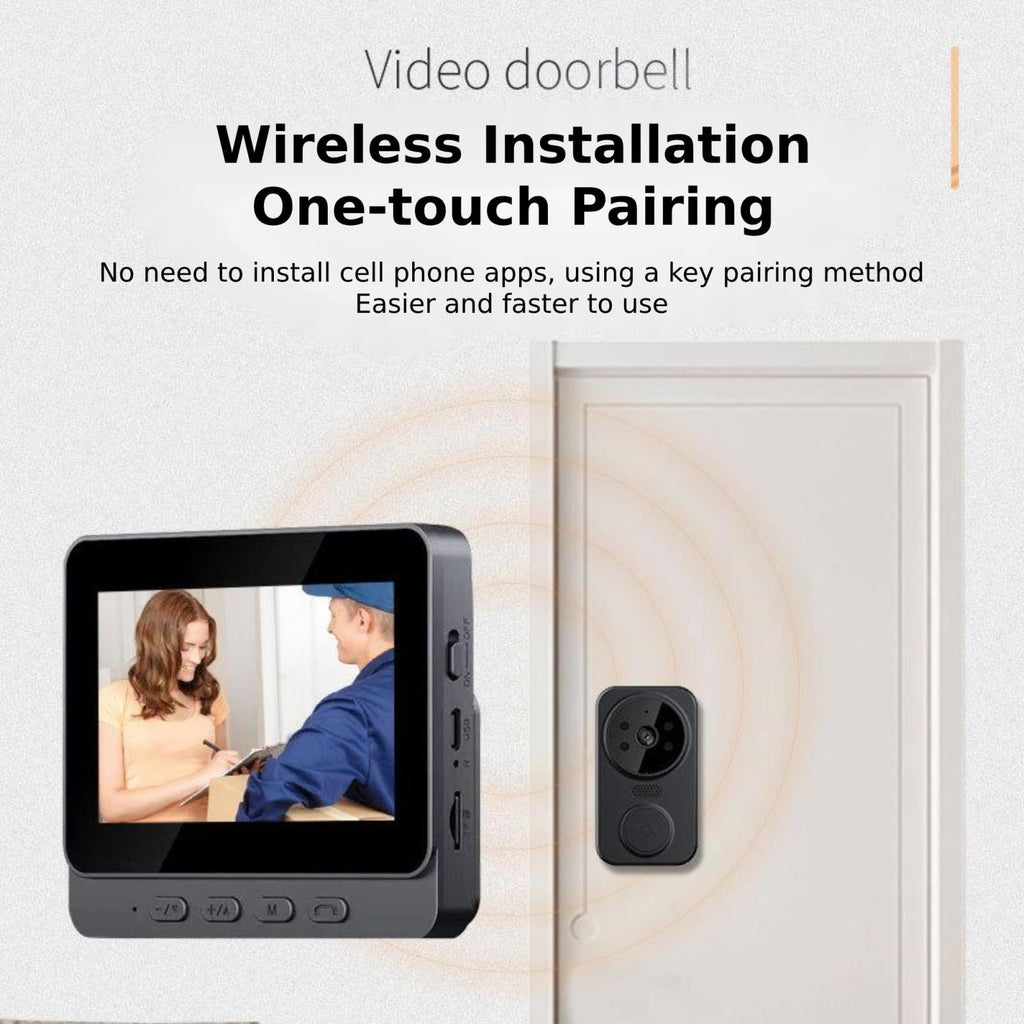 2.4G Wireless Doorbell With 4.3 Ips Screen And Night Vision Camera