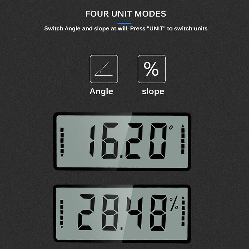 Digital Display Inclinometer with Strong Magnetic Adsorption and Multi-angle Flip