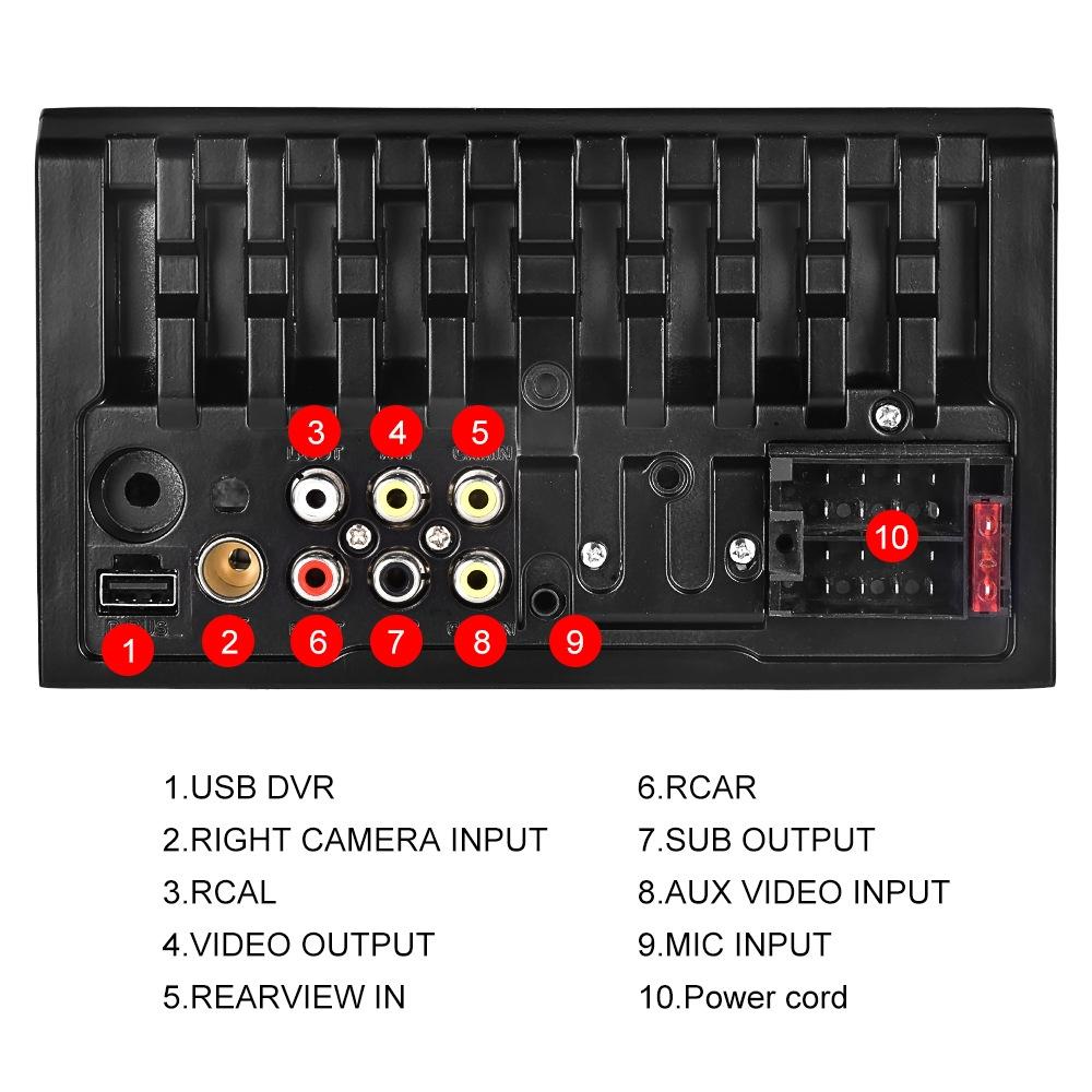 6.2 Inch Dual Spindle Hd Car Mp5 Player + Ahd Camera
