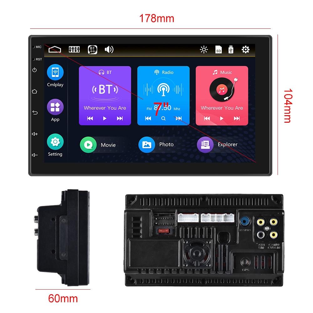 7 Inch Touch Dual Ingot Mp5 Player + Ahd Camera - Universal Bluetooth