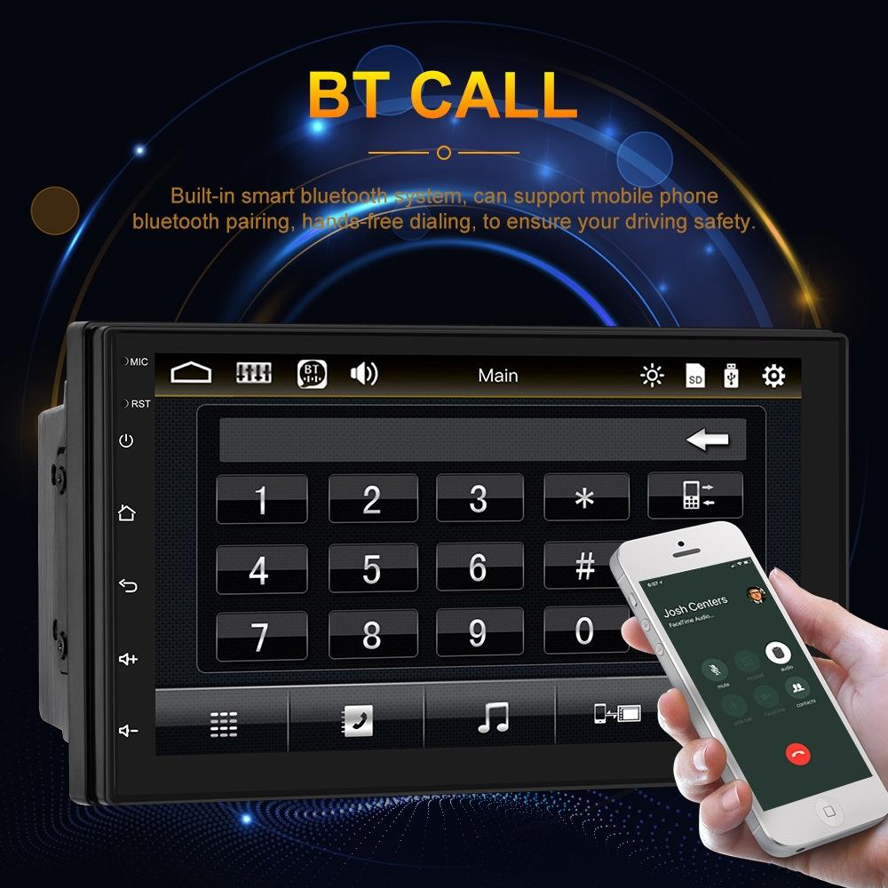 7 Inch Touch Dual Ingot Mp5 Player + Ahd Camera - Universal Bluetooth