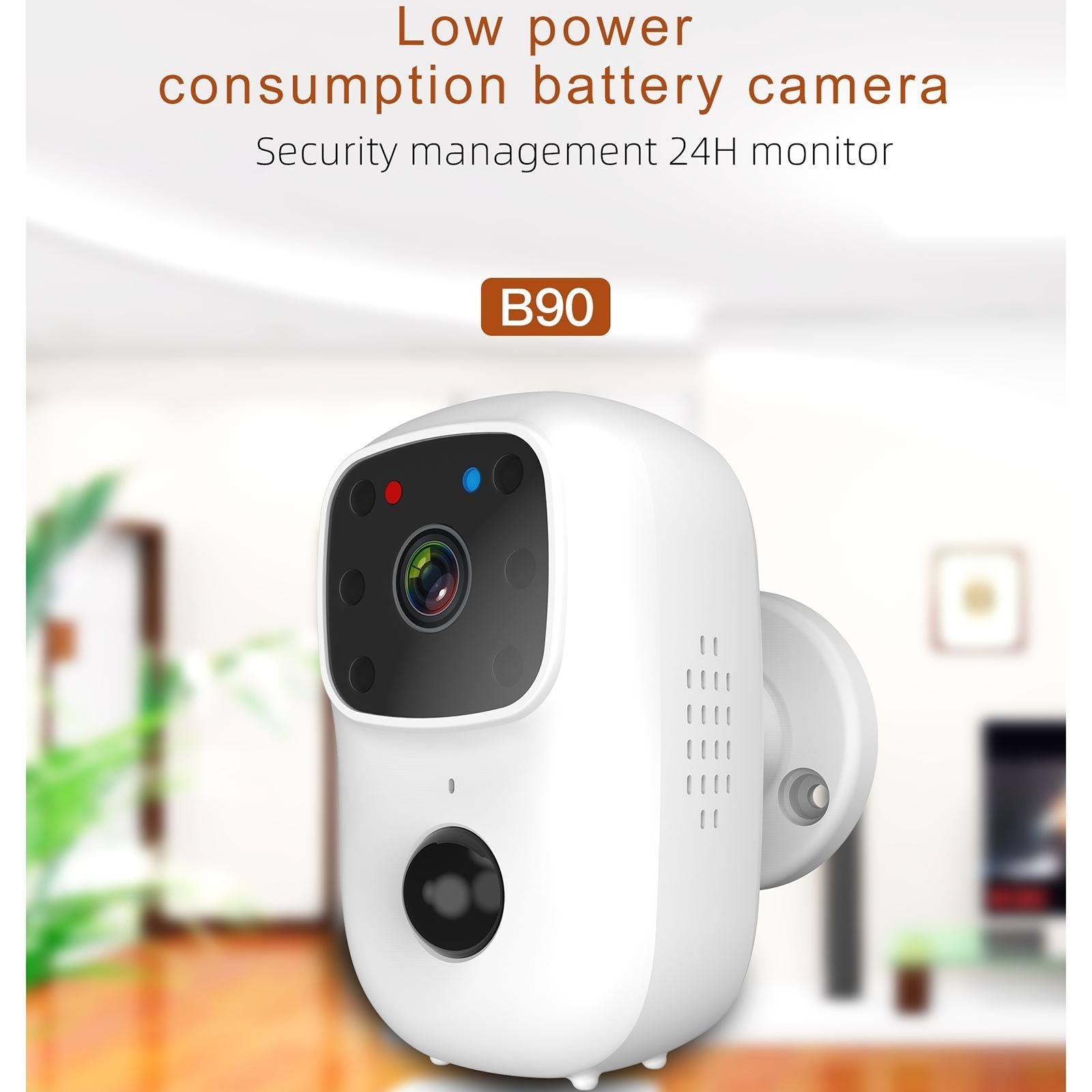 Low-Power Battery Surveillance Camera With Two-Way Intercom And Pir Motion Detection