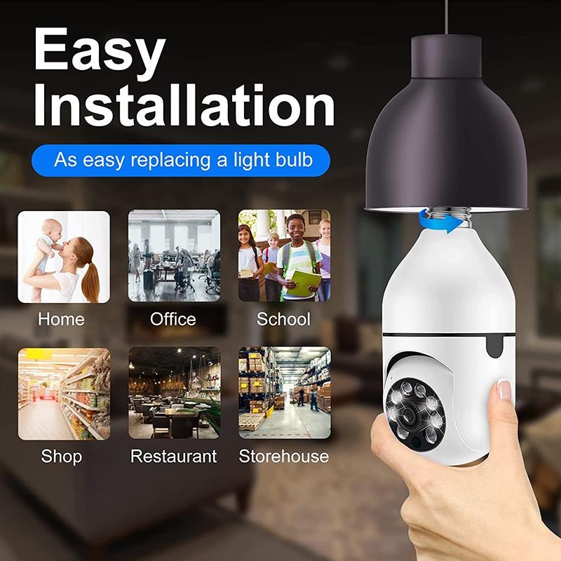 1080P Wifi Light Bulb Camera With Night Vision And Two-Way Voice