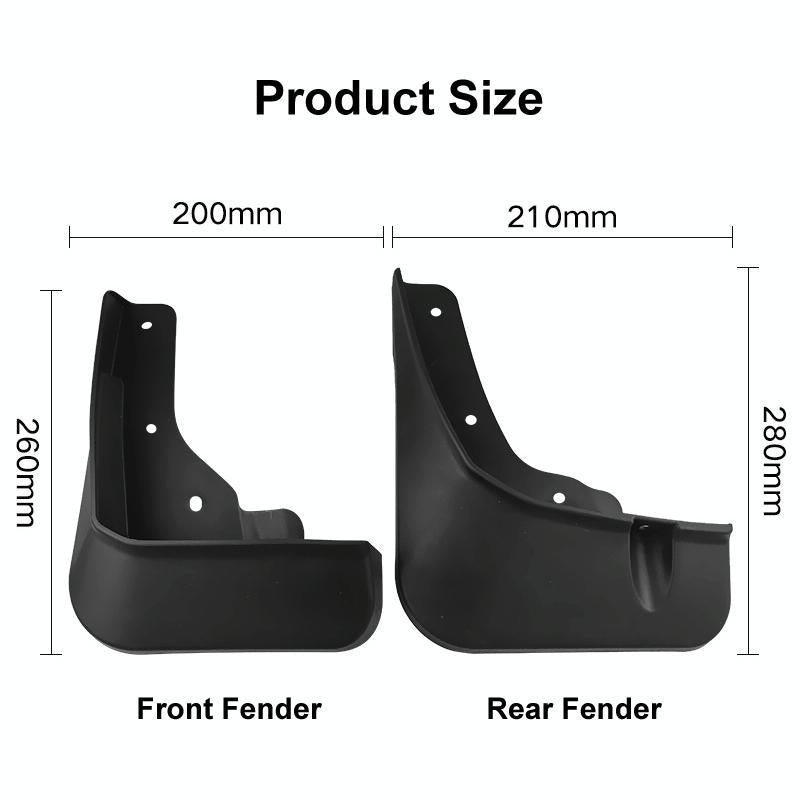For Mitsubishi Outlander 2023 4Pcs / Set Car Auto Soft Plastic Splash Flaps Fender Guard