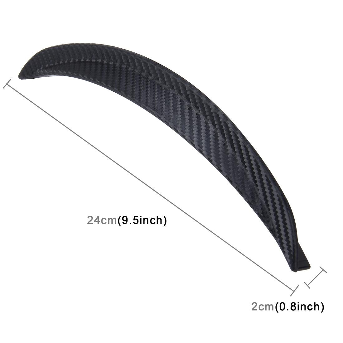 2 Pcs Car Auto Rubber Fender Guard Protection Strip Scratch Protector Sticker - Size 24 X 2Cm