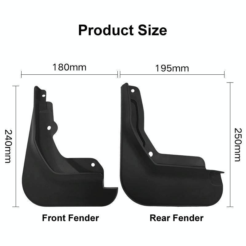 For Changan Alsvin 2018-2022 4Pcs / Set Car Auto Soft Plastic Splash Flaps Fender Guard