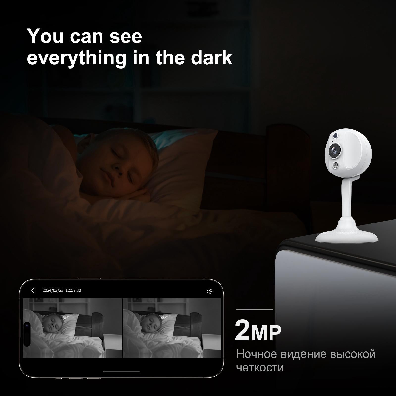 Hd Wifi Camera With Two-Way Voice Intercom For S20 Home Mobile Phone