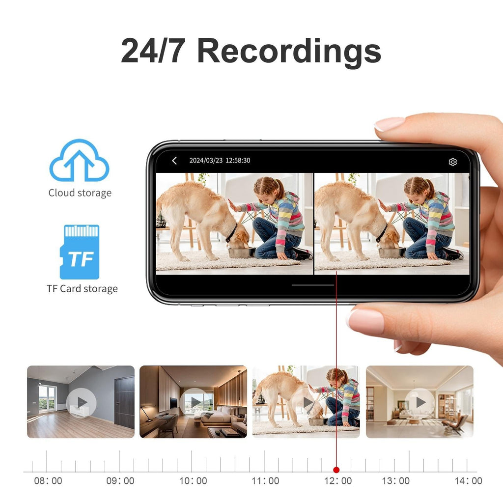 Hd Wifi Camera With Two-Way Voice Intercom For S20 Home Mobile Phone