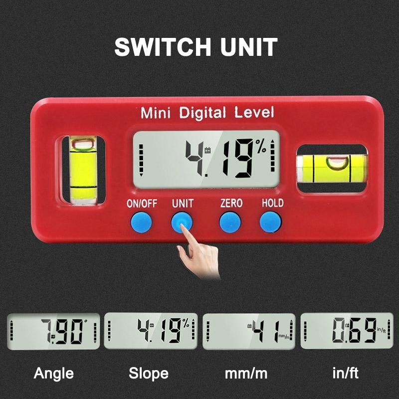 Mini Digital Magnetic Spirit Level - 100mm