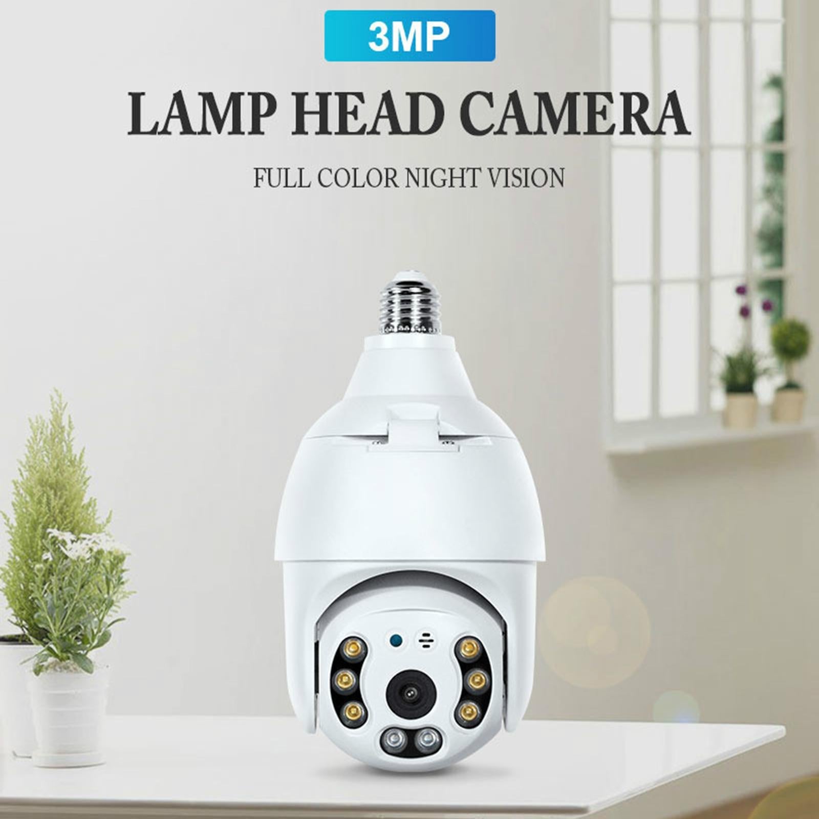 Smart Wifi Outdoor Light Bulb Camera - 1080P Hd 3.0Mp Night Vision Motion Detection Tf Card Support