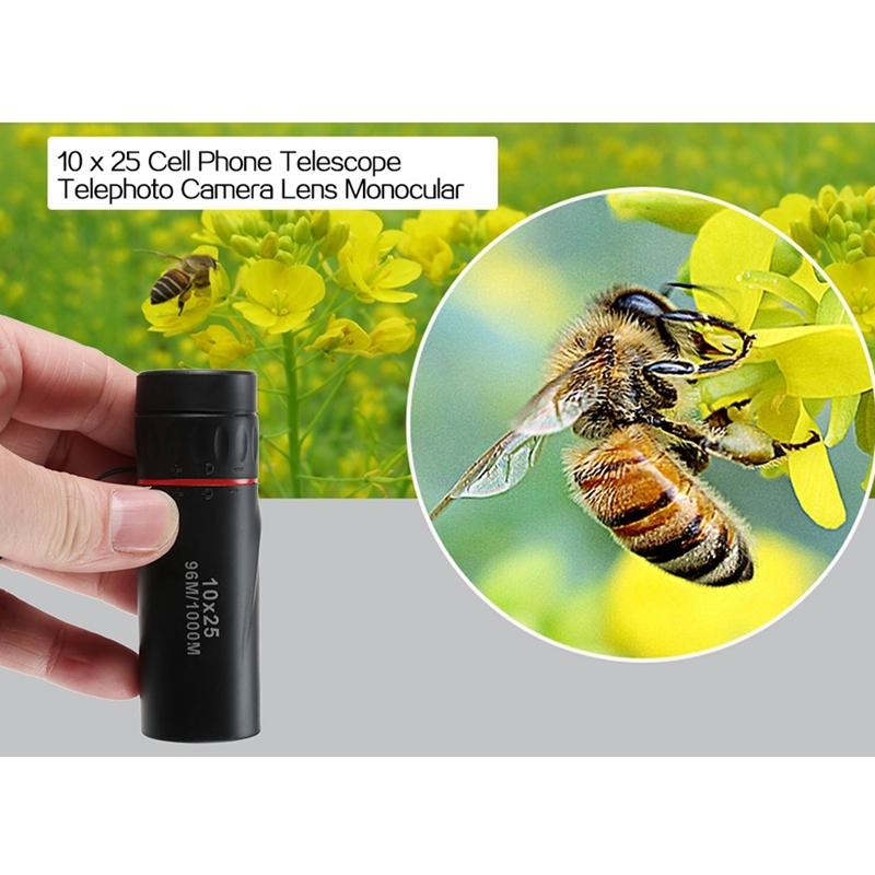 Portable High Definition Dual Focus Monocular Telescope - 10X25 - Professional