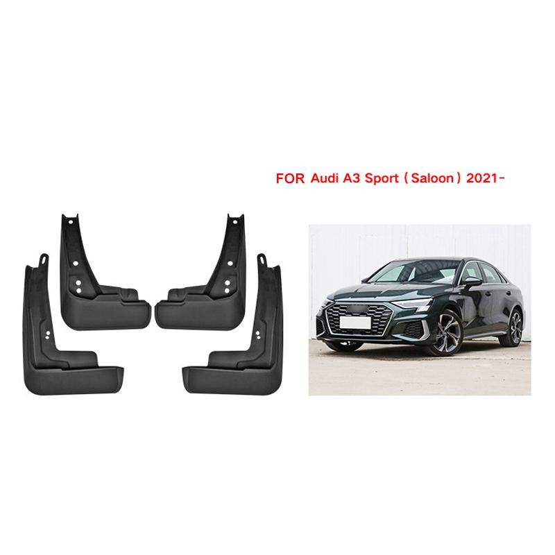 For Audi A3 Sedan Sport 2021 4Pcs / Set Car Auto Soft Plastic Splash Flaps Fender Guard