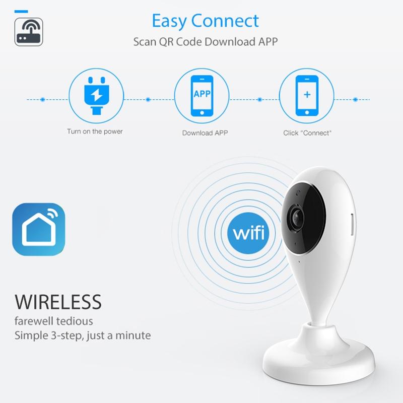 Wireless Ip Camera With Night Vision & Remote Control